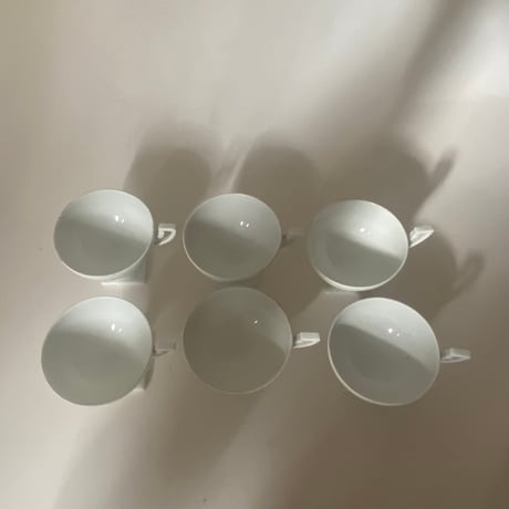19世紀　ナポレオン3世スタイル　カップ　白磁　6点セット