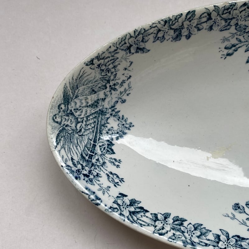 19世紀 ラヴィエ 楕円形 鳥のつがい柄 | campagne à paris vintage