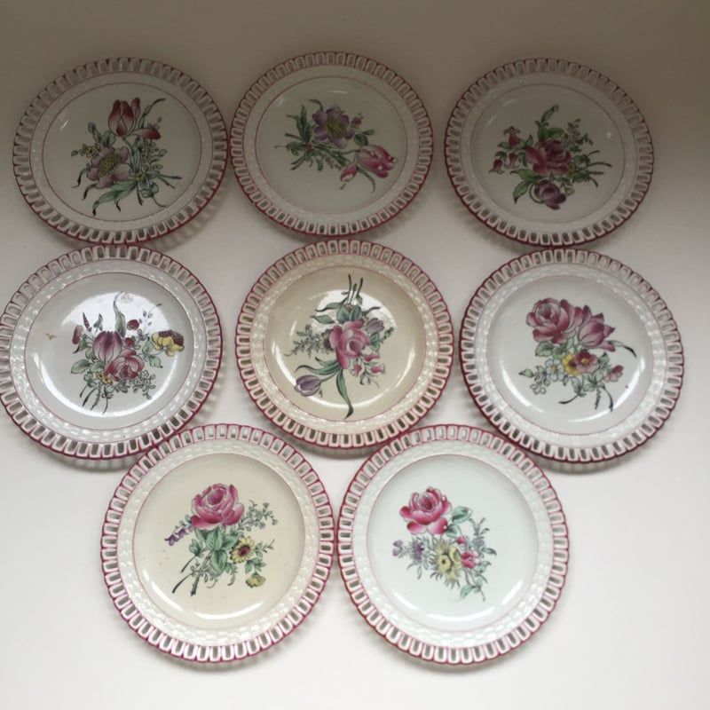 1900年 リュネヴィル デザート・プレート パニエ皿