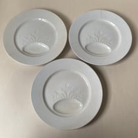 19世紀　サルグミンヌ　アーティチョーク・プレート　白磁　3点セット