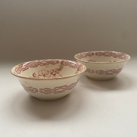 19世紀　クレイユ・エ・モントロー　プリュニエ柄　泡立て器　Bランク　2点セット