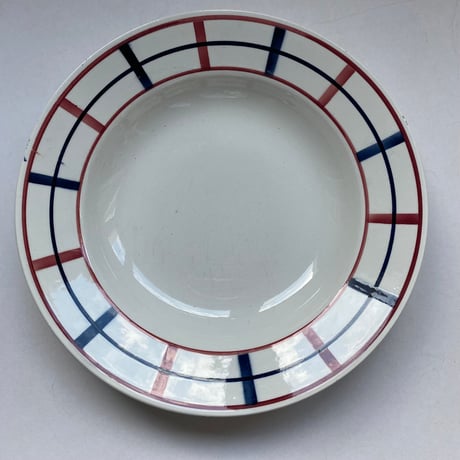 1920年代　サンタマン　ライン　スーププレート　トリコロール　1−１４
