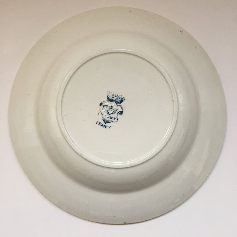 19世紀後半 ロンウィ メザンジュ スープ・プレート シジュウカラ柄 B