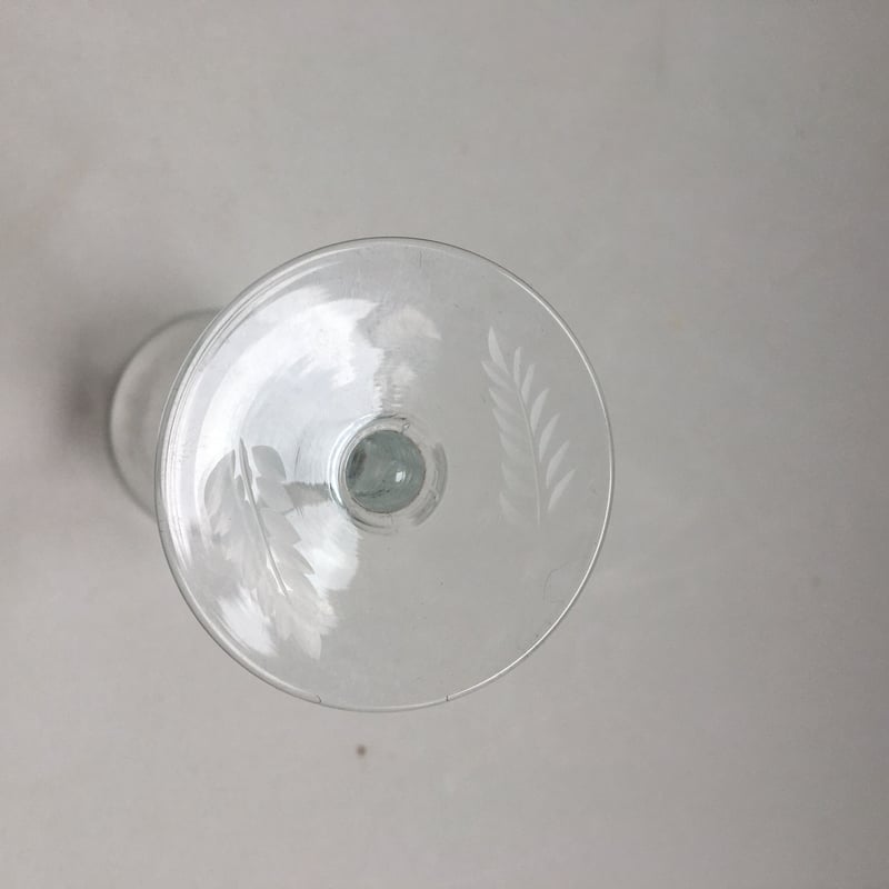 1930年代 クリスタル カットグラス リキュール・グラス お花