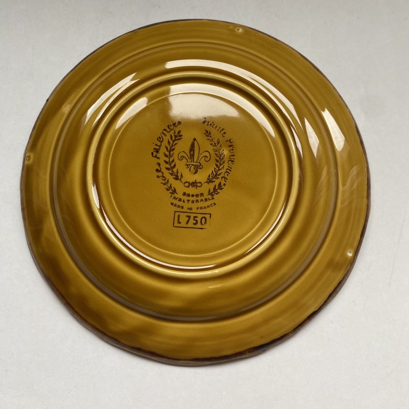 ヴァラージュ　ADP ファイアンス・オート・プロヴァンス　プレート　新品　A 1960年代 ヴァラージュ A.D.P. ファイアンス・オート・プロヴァンス