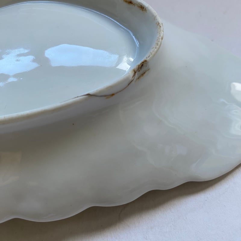 【H】シェル型ラヴィエプレート/フランスアンティーク食器 France Antique シェル型ラヴィエ(数量4) | Antique & Brocan