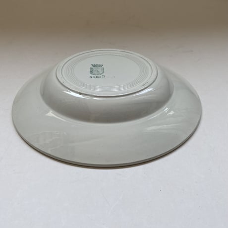 １９００年　サンタマン　スーププレート   なでしこ柄　アール・ヌーヴォー　１−６