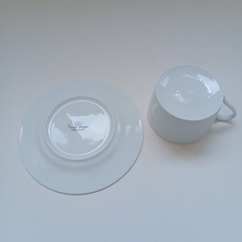 20世紀後半 ロイヤル・リモージュ カップ＆ソーサー ティーカップ 白磁