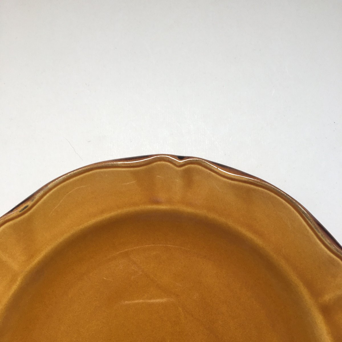 ファイアンス オート プロヴァンス はちみつ色 陶器皿 6枚 MH049