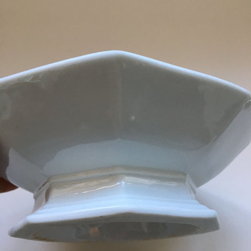 1920年代 リモージュ 白磁器製 オクトゴナル型 コンポティエ 2