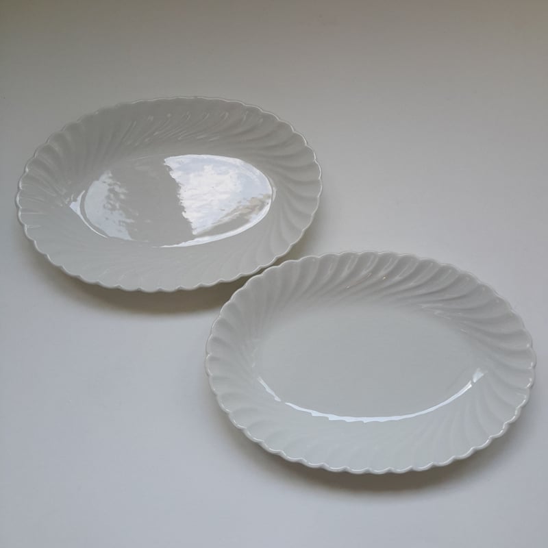 刻印なし リモージュ トルサード風 ラヴィエ 白陶器 1ー2 | campagne