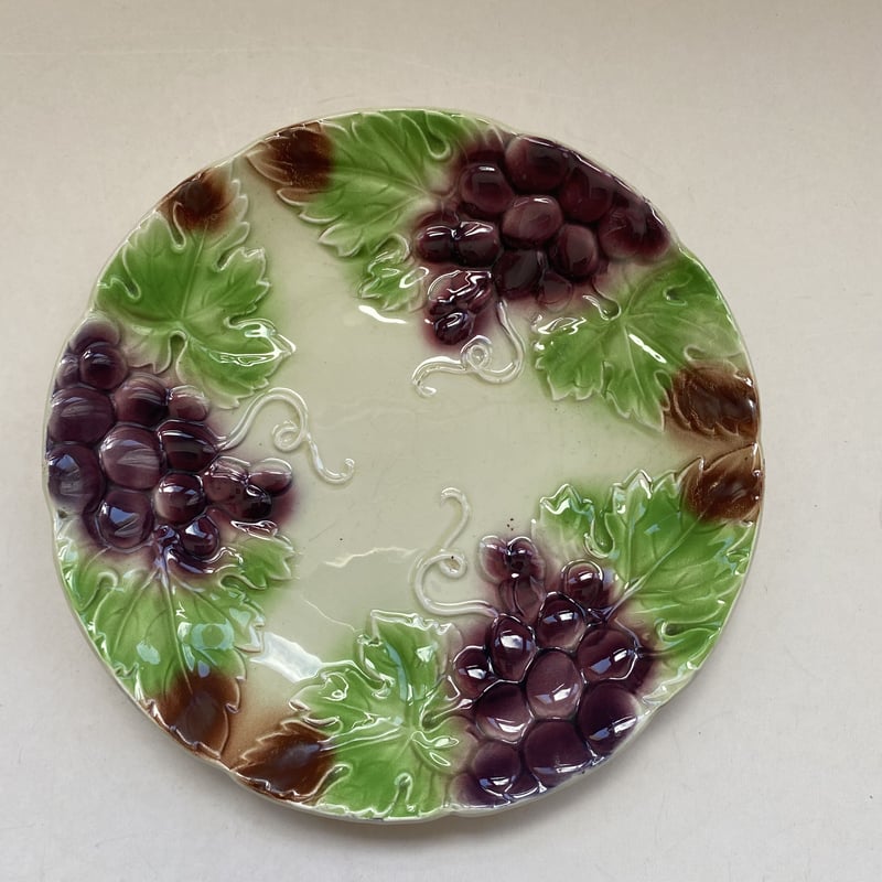 バルボルティーヌ、ぶどう柄、プレート、フランスアンティーク バルボルティーヌ、ぶどう柄、プレート、フランスアンティーク