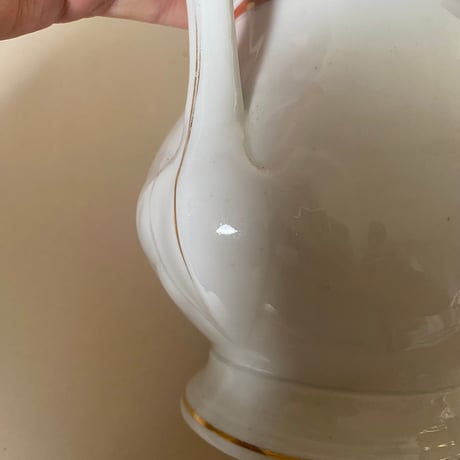 19世紀後半　リモージュ　WG ＆Cie　 ブロ　白磁にゴールドのライン