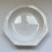 19世紀前期　モントロー　オクトゴナル　スーププレート　２４cm　白　２