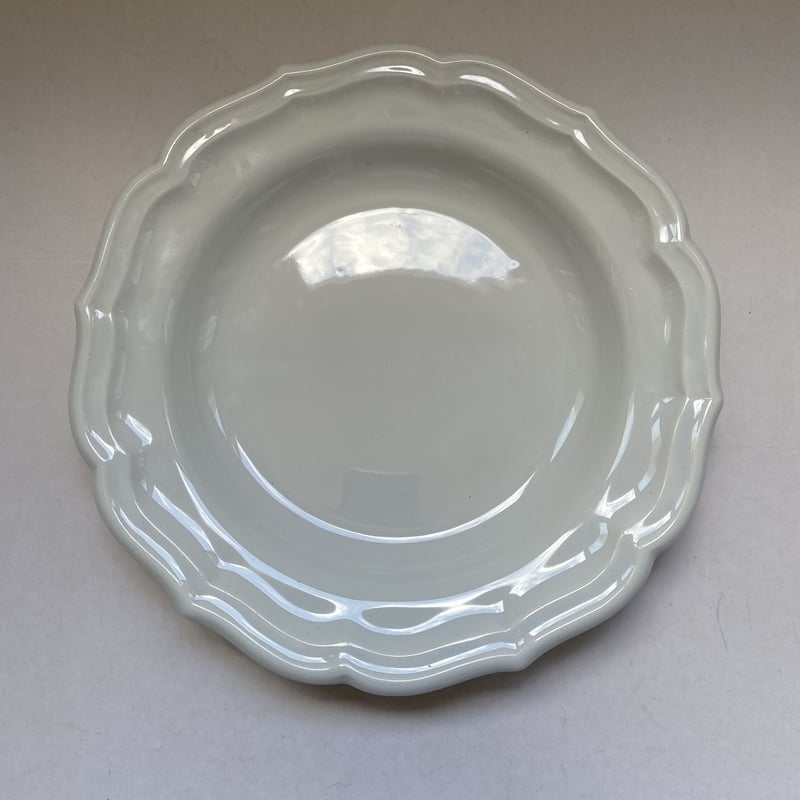 1960年代 ジアン 花リム スーププレート 白い陶器 | campagne à paris 1960年代 ジアン 花リム スーププレート 白い陶器 | campagne à paris