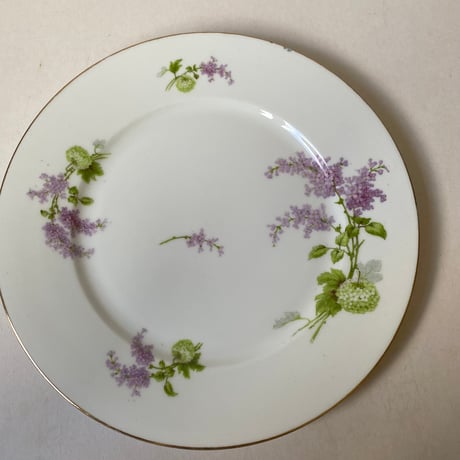 1900年代　リモージュ　J.B.T et cie　ベルポー　ディナー・プレート　リラとブール・ド・ネージュ柄　1−１２