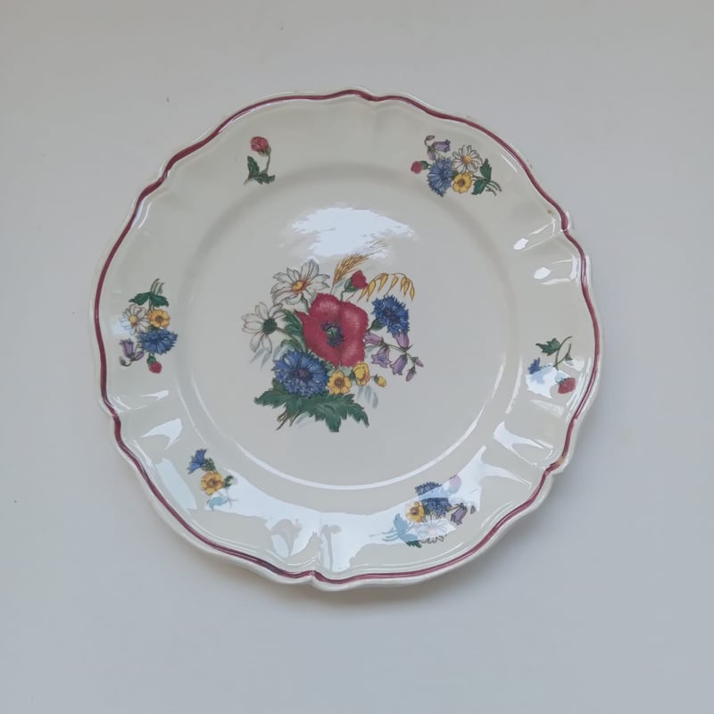 1950年代 サルグミンヌ アグレスト デザートプレート 野の花柄 1