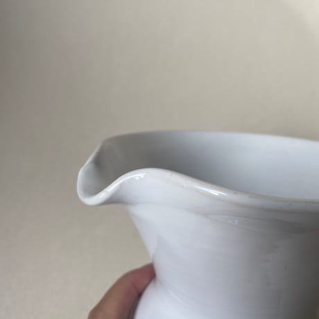 20世紀中期　マリコルヌ　エミール・テシエ　ピシェ　白い陶器
