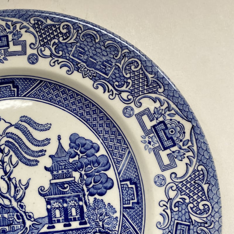 20世紀後半 イギリス製 ブルーウィロー ディナー・プレート 1ー3