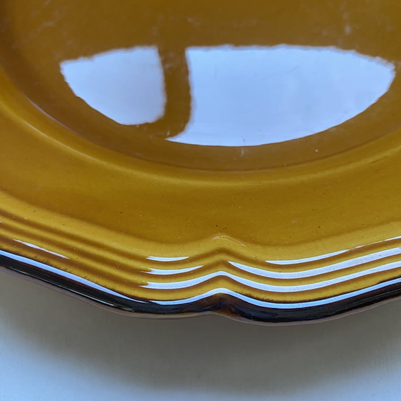 20世紀後半 アプト スーピエール 受け皿付き 南仏食器 はちみつ色