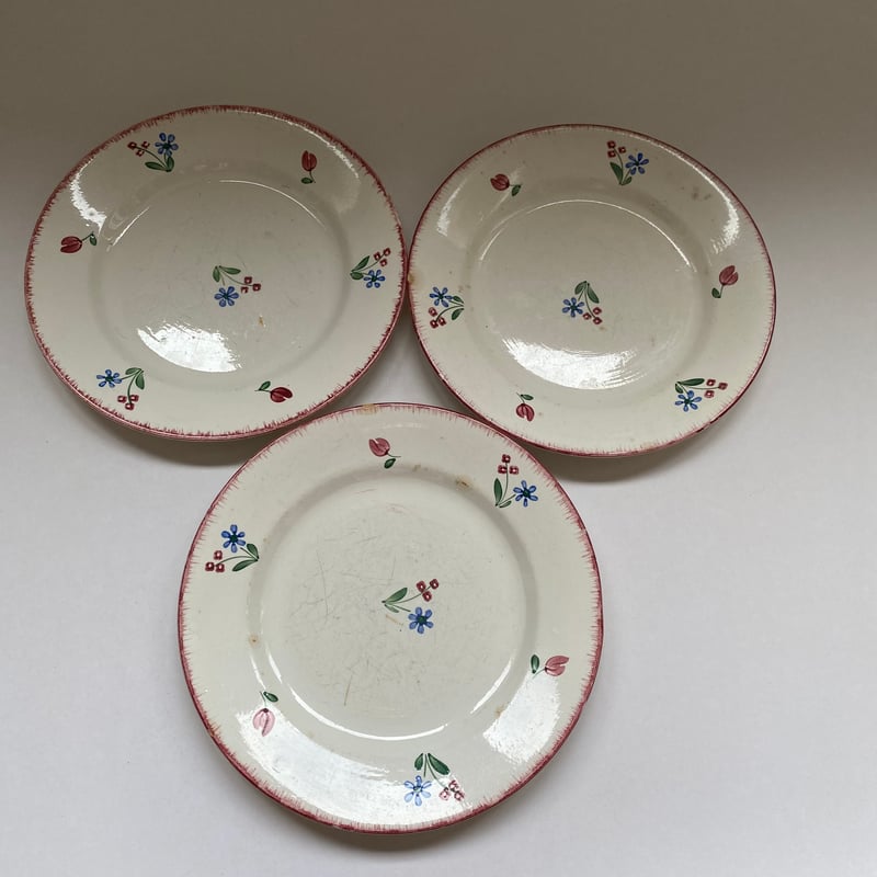 1930年代 バドンヴィレー ダニー ディナー・プレート 小花柄 Bランク 3