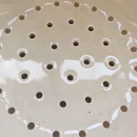 パソワール　水切り　プレート　白陶器