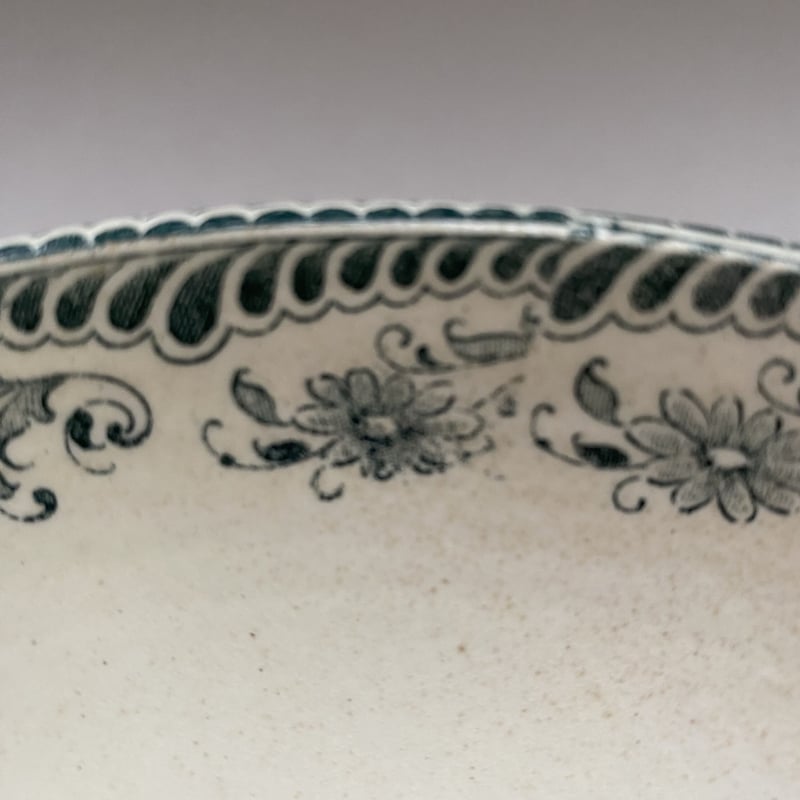 19世紀 サラン ムスティエ コンポティエ ひなぎく柄 Aランク