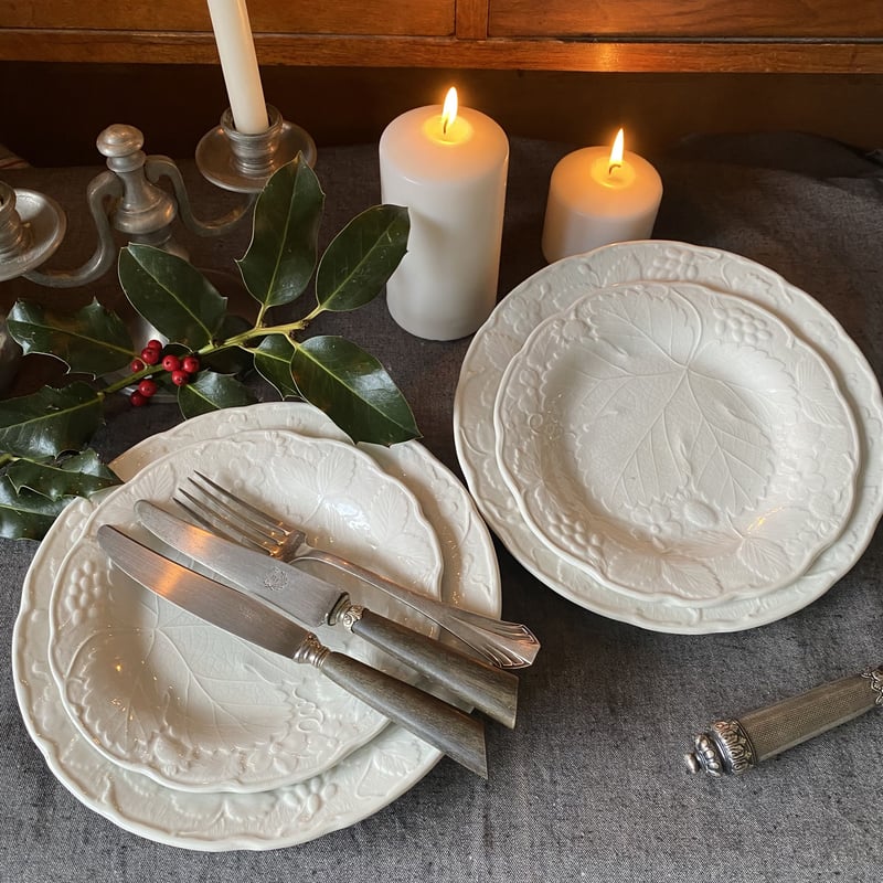 ポプラ DAVENPORT Burleigh窯 レリーフ皿 4枚 2025年最新