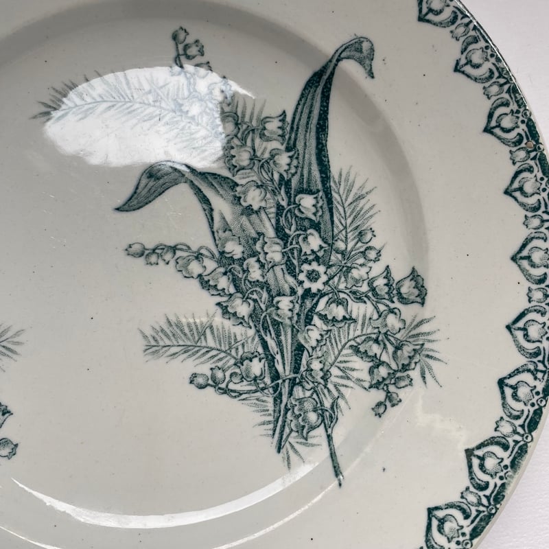 19世紀後半 サンタマン ミュゲ デザートプレート すずらん柄 1−4