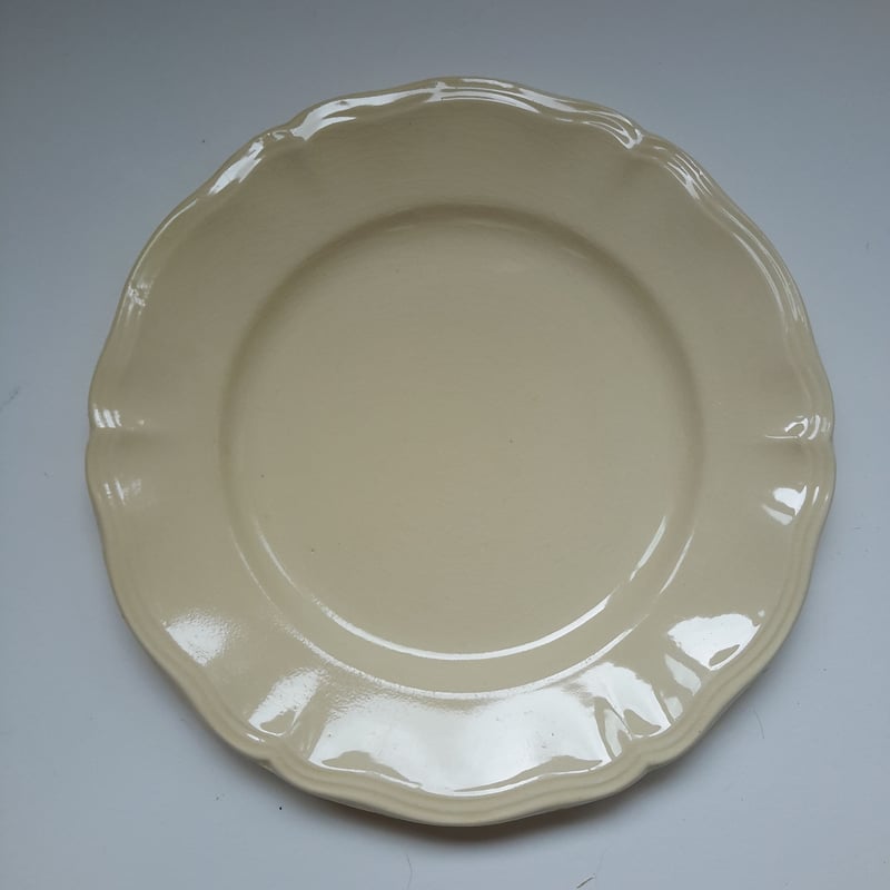 サルグミンヌ　花リム　プレート　平皿　フランスアンティーク　ヴィンテージ フランス アンティーク ヴィンテージ Sarreguemines サルグミンヌ 花