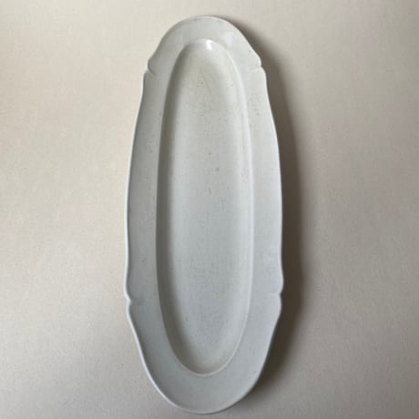 １８９２年　リュネヴィル　プチ　プラ・ア・ポワソン　花リム　白い陶器