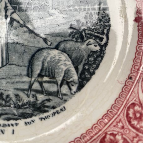 19世紀　ジアン　おしゃべりなお皿　デザートプレート　ジャンヌ・ダーク　4点セット