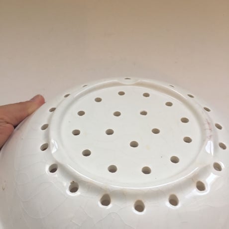 パソワール　水切り　プレート　白陶器
