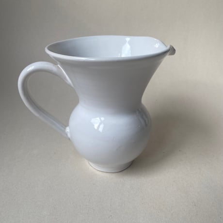 20世紀中期　マリコルヌ　エミール・テシエ　ピシェ　白い陶器