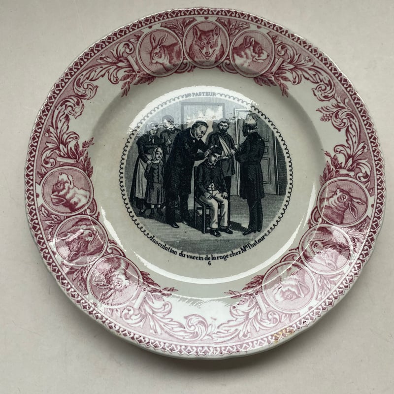 A】ジュール・ヴィエイヤールボルドー・グリザイユプレート/フランス