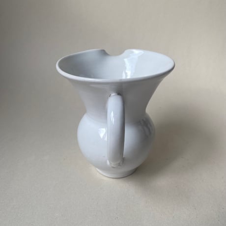 20世紀中期　マリコルヌ　エミール・テシエ　ピシェ　白い陶器