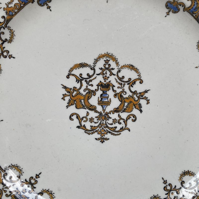 1930年代 ジアン ディナープレート ハンドペイント | campagne à