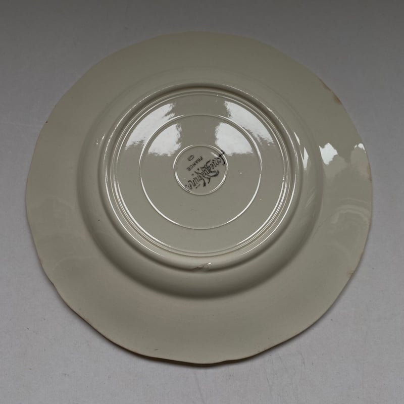 1950年代 花リム デザートプレート ゴールドのお花モチーフ 1−3