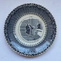 1970年代 サルグミンヌ 花リム スーププレート 22、5cm 2点セット