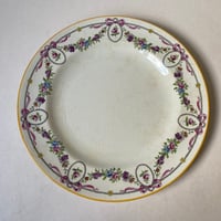 1900年　エミール・ブルジョワ　グラン・デポ　ミントン　ディナープレート　ギルランド柄　ポリクローム　1-3
