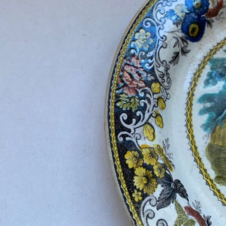 19世紀前半　クレイユ　ル・ロワ・ディヴェト　おしゃべりなお皿　デザートプレート