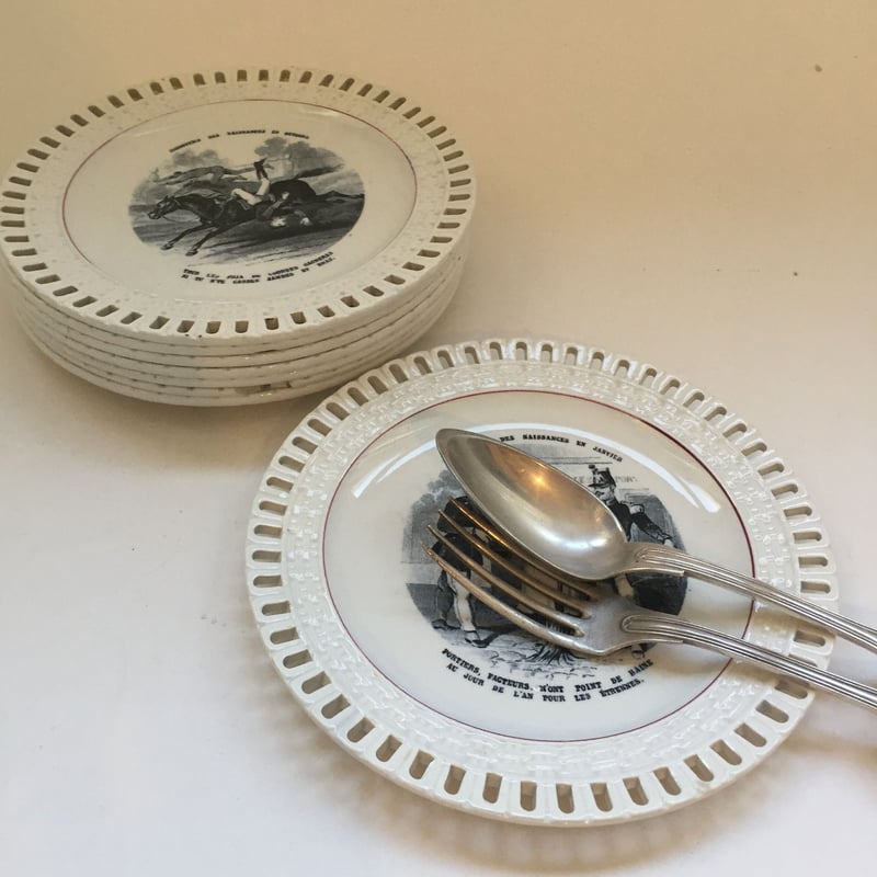 ⚠️数日間出品　アンティーク　リュネヴィルのりんごの花のデザート皿 ⚠️数日間出品 アンティーク リュネヴィルのりんごの花の