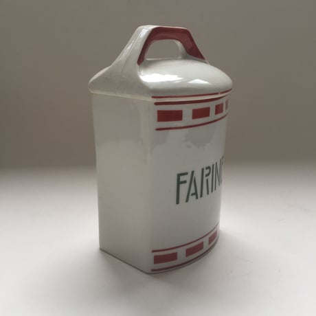 1920年代　キャニスター　陶器　　ルージュのライン　４点セット