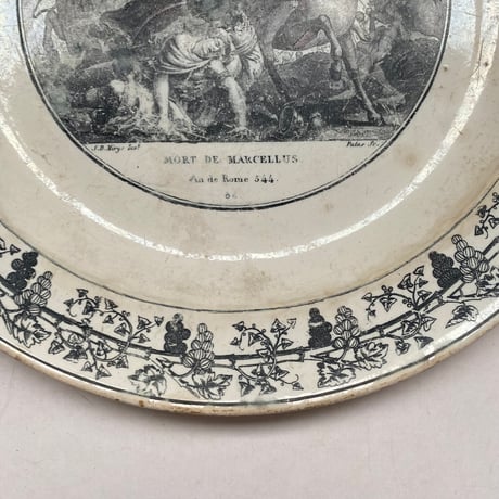 19世紀前半　クレイユ　おしゃべりなお皿　ディナープレート　マルセリュスの死