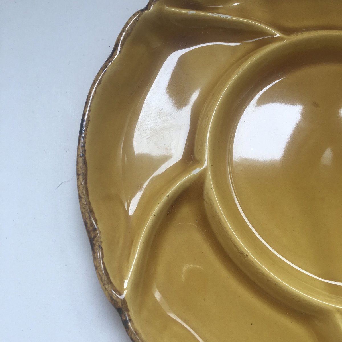 ファイアンス オート プロヴァンス はちみつ色 陶器皿 6枚 MH049 ファイアンス オート プロヴァンス はちみつ色 陶器皿 6枚 MH049