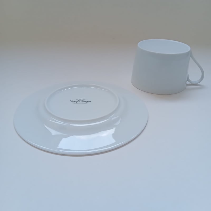 20世紀後半 ロイヤル・リモージュ カップ＆ソーサー ティーカップ 白磁