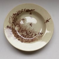 19世紀　ボルドー　オワゾー　スーププレート　マロン