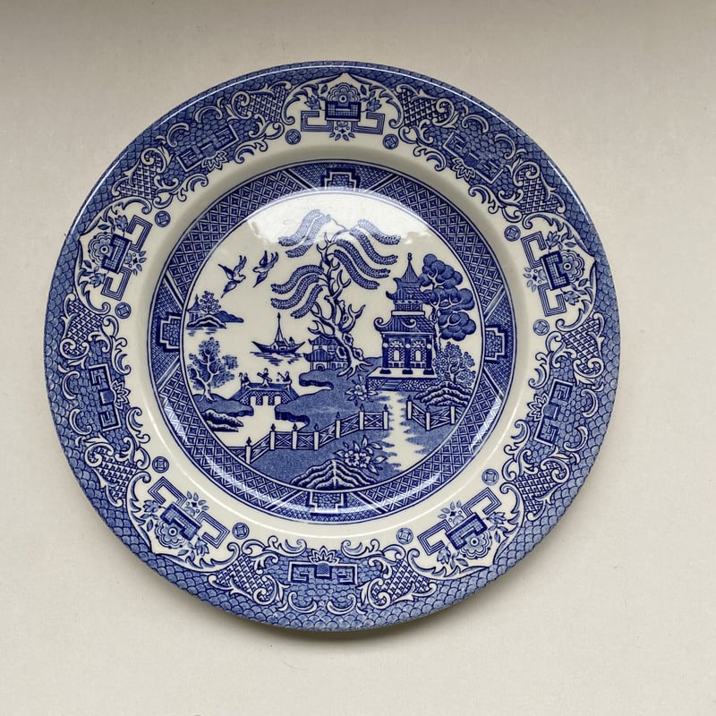 20世紀後半 イギリス製 ブルーウィロー ディナー・プレート 1ー3