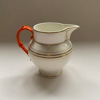 19世紀中期　ボルドー　ジュール・ヴィエイヤール　ピシェ　ゴールドのライン　オレンジの取っ手