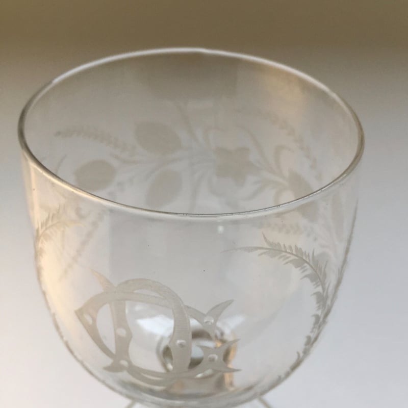 19世紀 クリスタル 製 ワイン・グラス グラビュール CD | campagne à